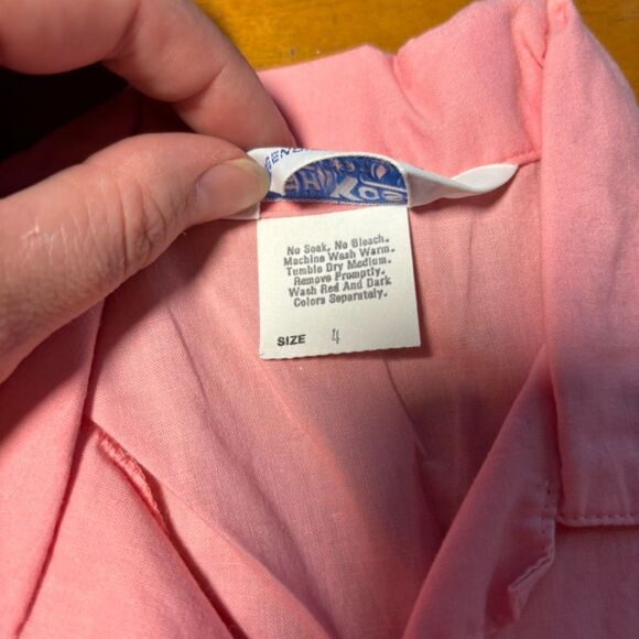 Oshkosh vintage made in USA Size 4 Button Down Pink - Picture 2 of 5